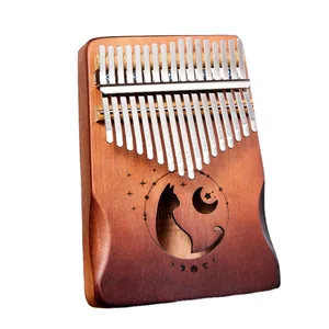 Kalimba Piano Jempol Profesional Veneer Kayu Solid 17/21 Tombol Keyboard Alat Musik Piano Jempol Kalimba Hadiah Natal 10 keyboard kayu penjualan terbaik - №