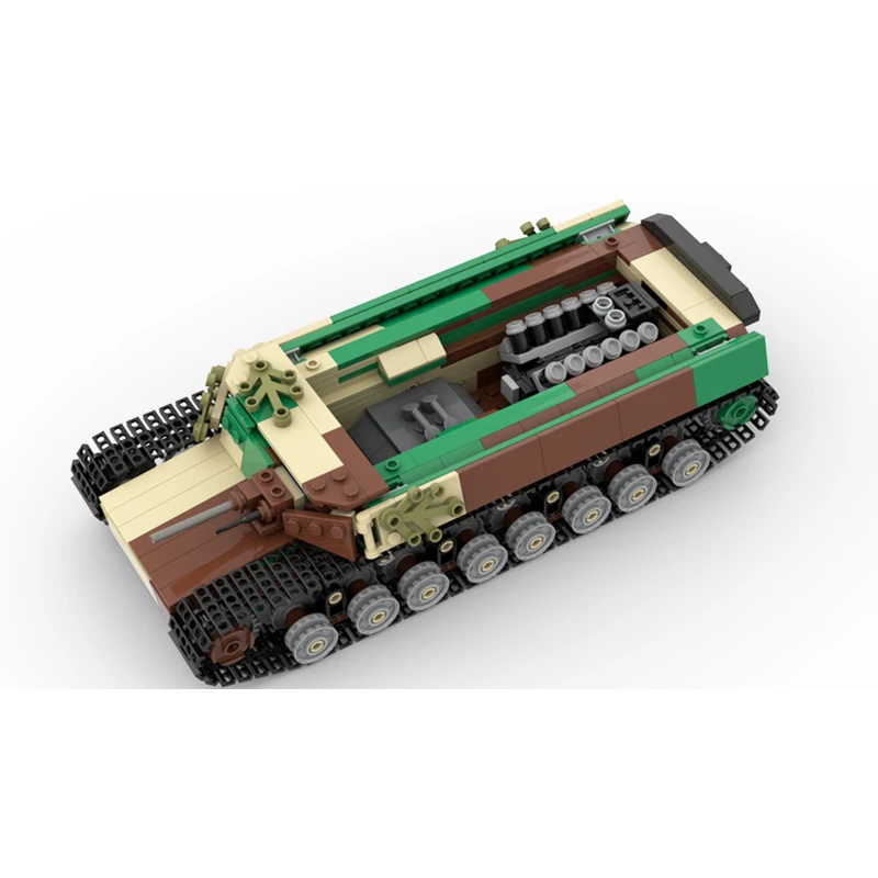 WW II Army Military Weapons MOC Building Block Type 5 Chi-Ri Japanese Medium Tank Track Vehicle Assembly Model Bricks Toys Gift