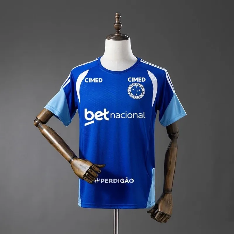 Novo Modelo 2026: Roupa de Treino Cruzeiro Mais Vendida - Camiseta Y2K Masculina e Feminina Combinando - Roupa Esportiva Respirável