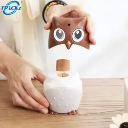 Cartoon Owl Toothpick Holder Desktop Automatic Toothpick Dispenser Tooth Pick Container Automatically PressToothpick Holder 1Pc