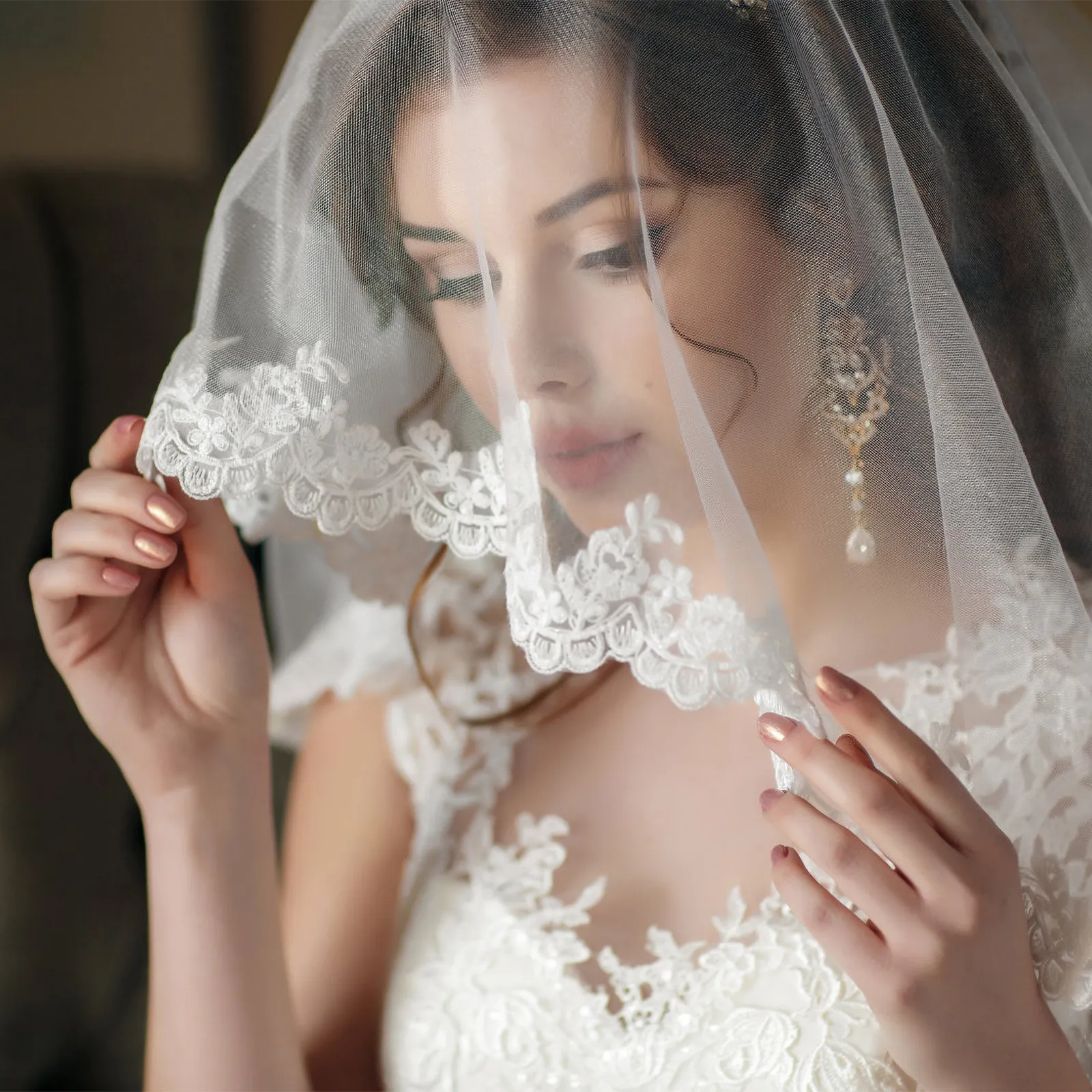 

Ультрадлинная свадебная фата для невест с цветочным кружевом для свадебной церемонии, фотосессии, помолвки