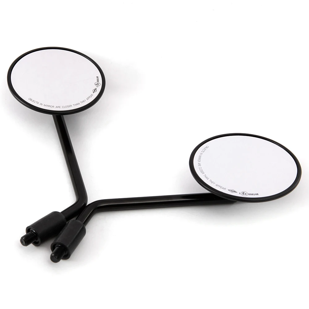 1 Pair Black Motorcycle Rear View Mirror Universal Scooter Mirrors 10mm for Honda CB 350 450 550 600 650 750