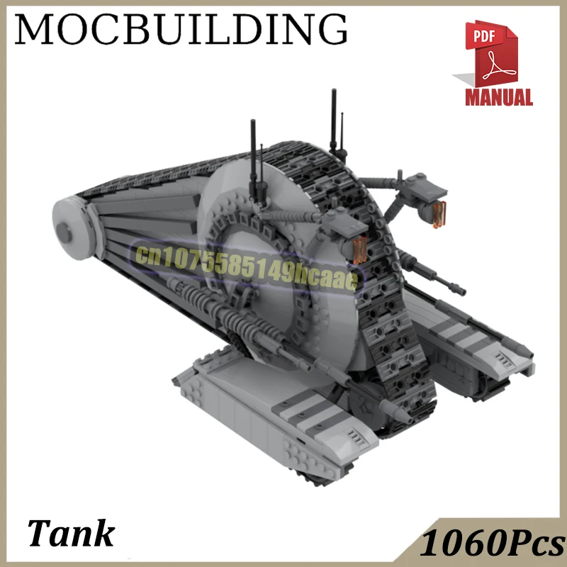 

Набор для сборки модели тяжелого танка Sci-fi (1060 деталей), конструктор MOC N-NR-N99, военная техника, игрушка для сборки, подарок на день рождения