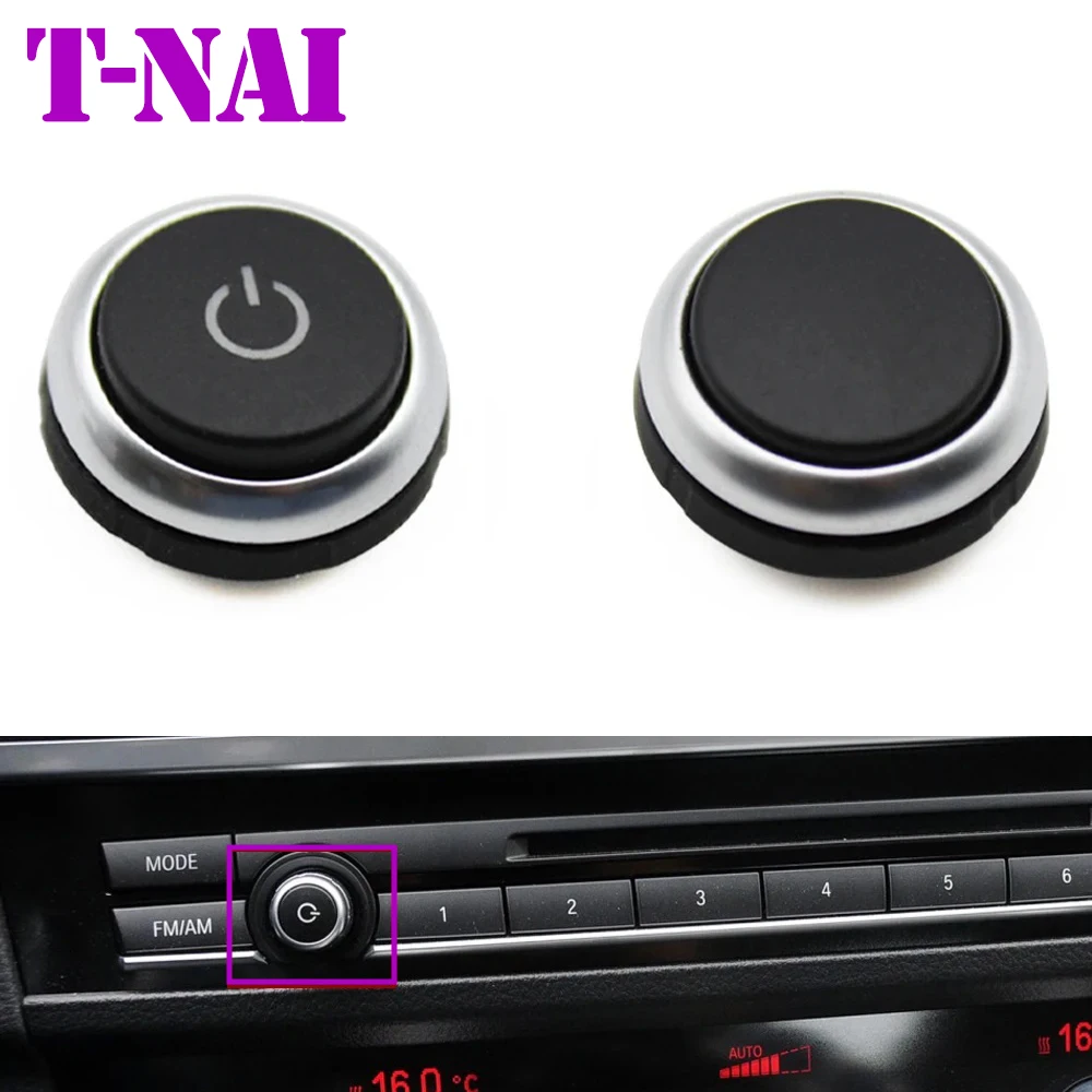 Car Front Center Console Radio Switch Volume Knob CD Machine Switch Button For BMW 5 7 Series F10 F01 F02 F07 F15 F16 2010-2017