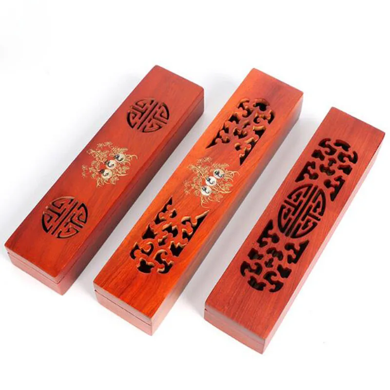 Vietnamese Rosewood Stick Incense Box Carving Hollow Incens Burner Chopsticks Box Aroma Burner Handmade Crafts Home Decor