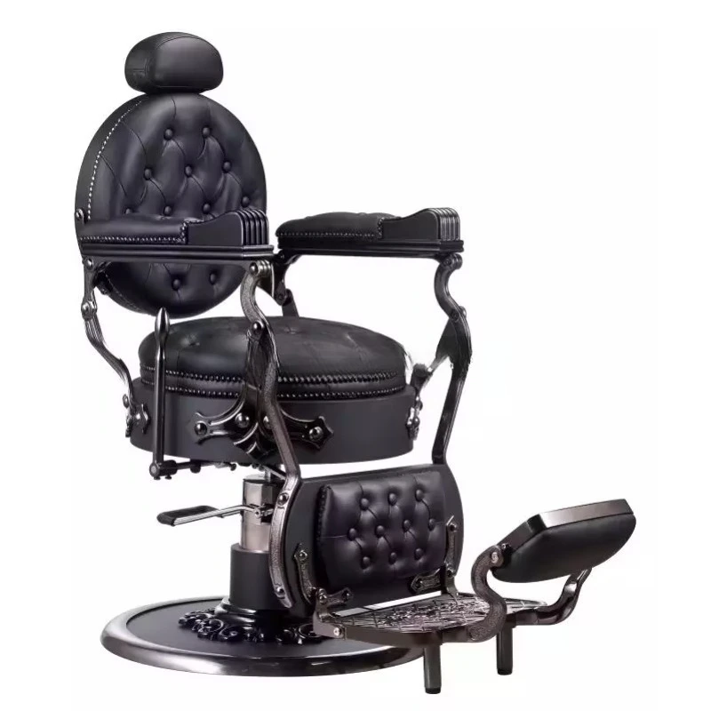Barbershop furniture baroque style gold recliner barber chair barber shop hairdressing