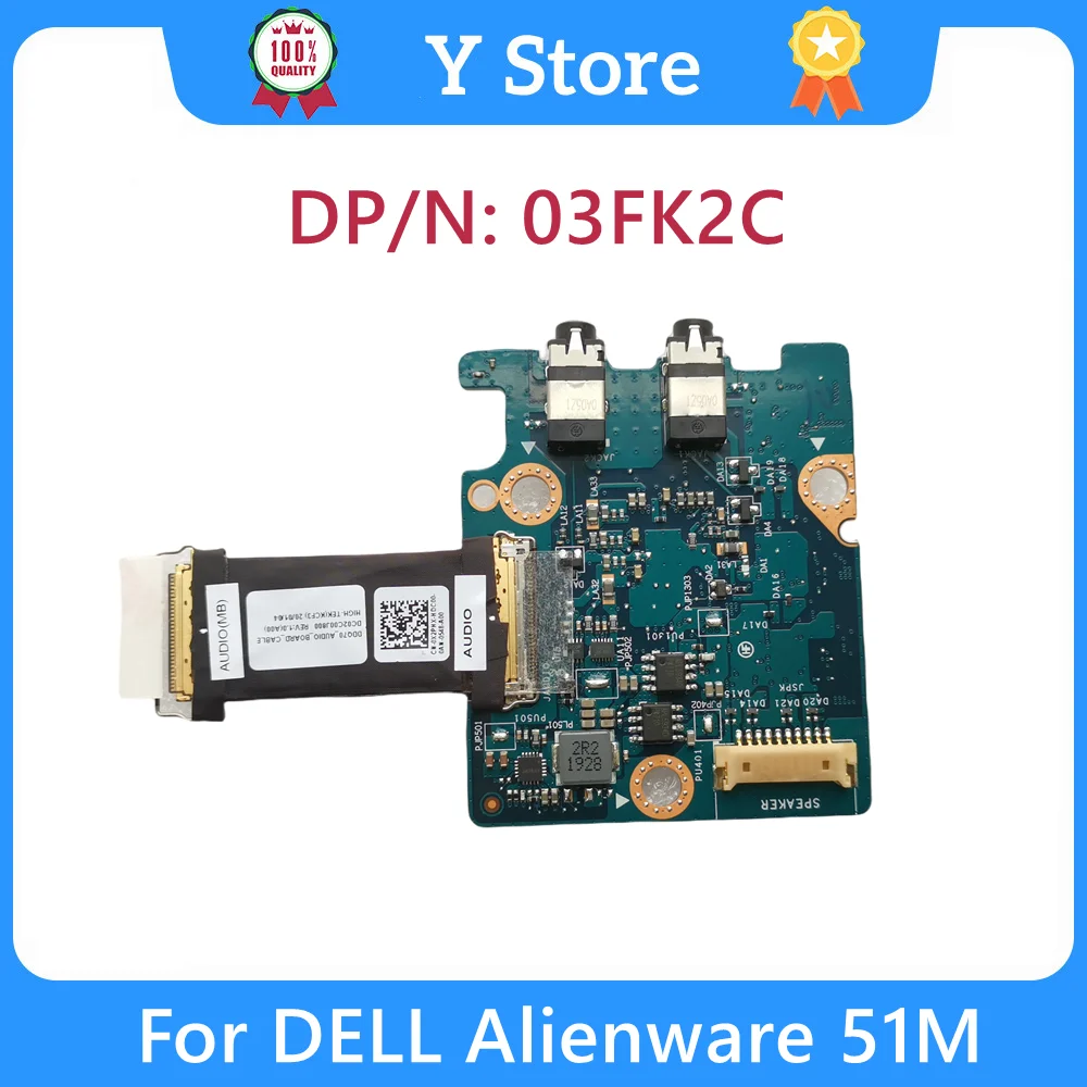 

Y Store New Original Laptop Parts For DELL FOR Alienware Area 51m R1 Audio Board DDQ70 LS-G881P CN-03FK2C 03FK2C 3FK2C 0X2PHX