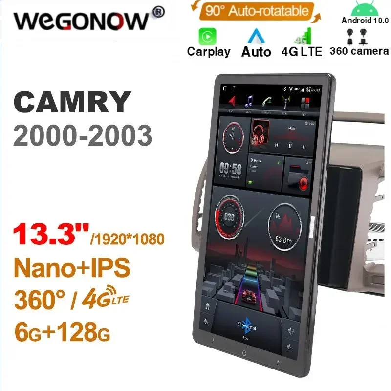 TS10 Android10.0 Ownice Car Radio Auto for Toyota CAMRY 2000-2003 with 13.3'' No DVD support USB Quick Charge Nano 1920*1080