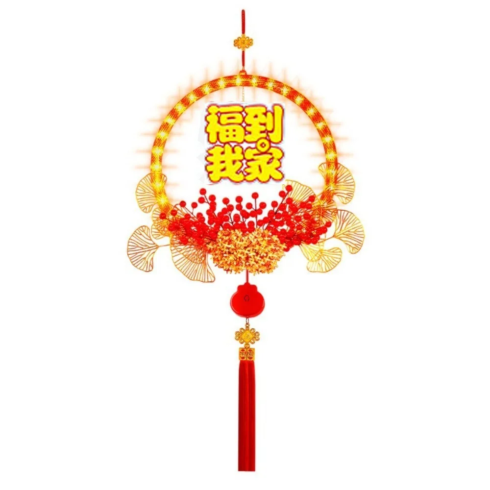 

Red Fruit Chinese Hanging Pendant with Tassels LED Garland Chinese New Year Decoration Spring Festival Large Pendant