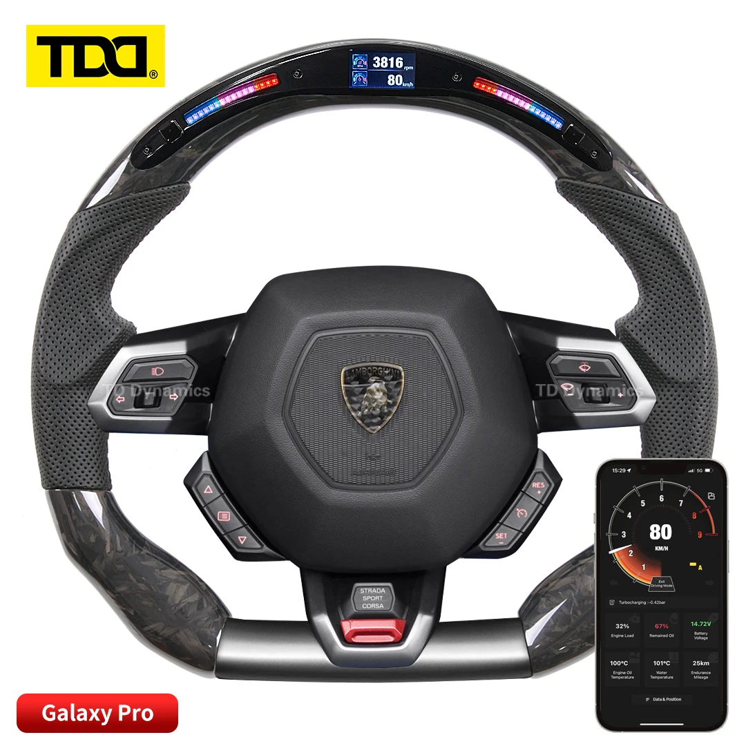 

TDD Carbon Fiber customized smart Galaxy pro LED Steering Wheel for Lamborghini Huracan