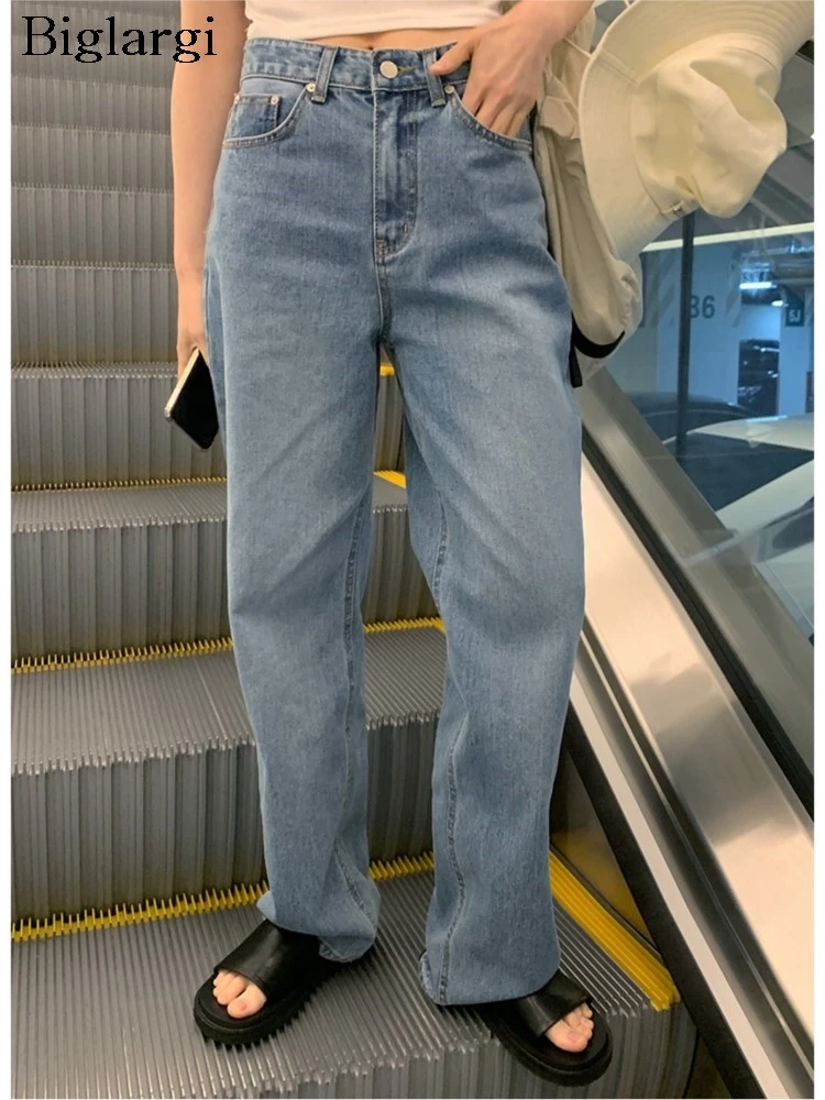 

Jeans Spring Summer Long Pant Women High Waist Fashion Casual Ladies Trousers Loose Pleated Korean Style Woman Pants