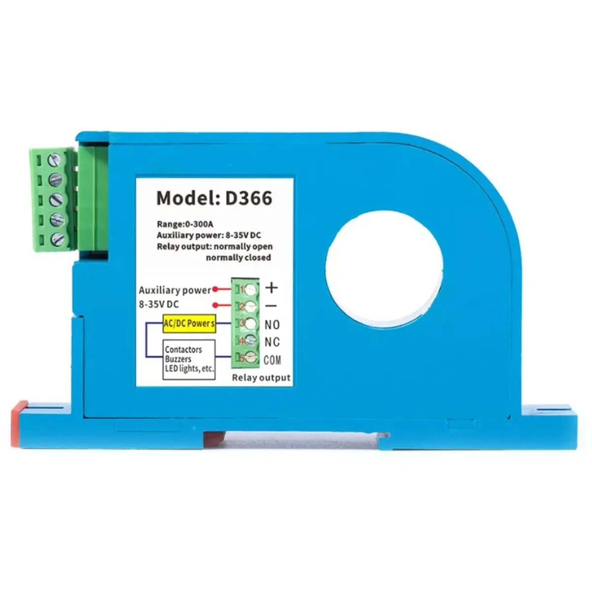 A32I DC Current Sensing Switch Perforated DC Ampere Switch Din DC Current Sensor Induction Switch Hall Sensor D360-50A
