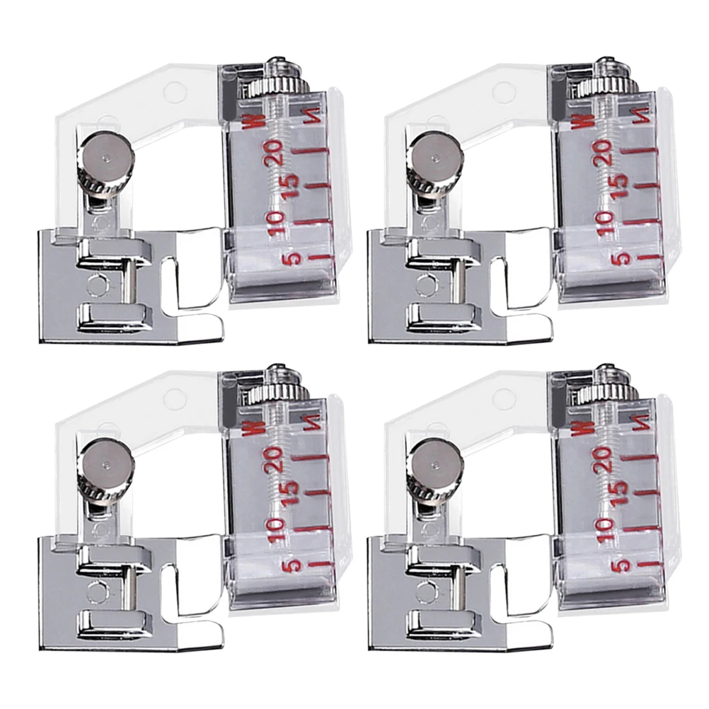 

4pcs Sewing Machine Presser Feet Metal Rolled Hemming Attachments Suitable Household Machines Elastic Band