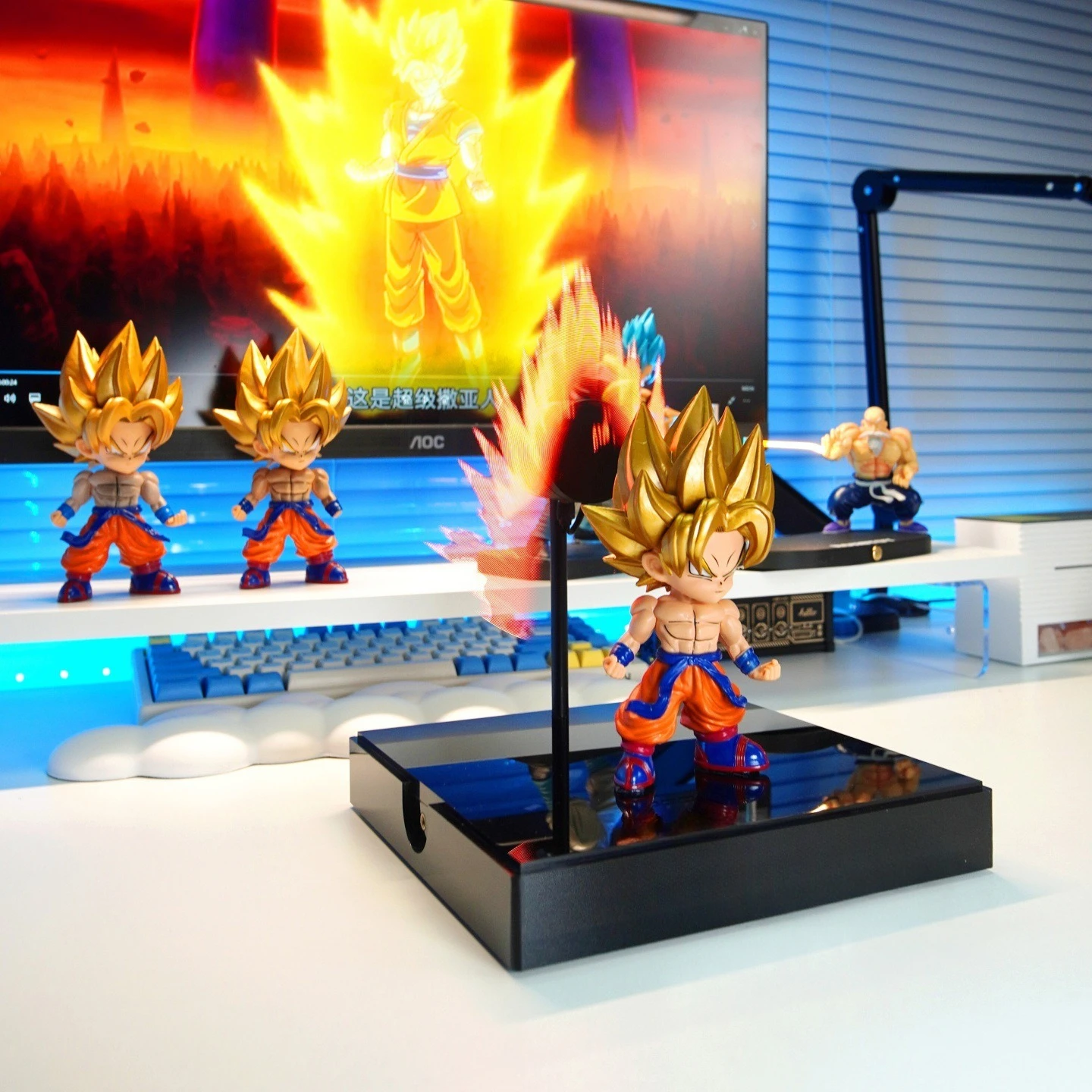 Desktop holographische 3D Projektionsventilator Animation Figur Aufbewahrung Display Box einzelne Acryl transparente Box