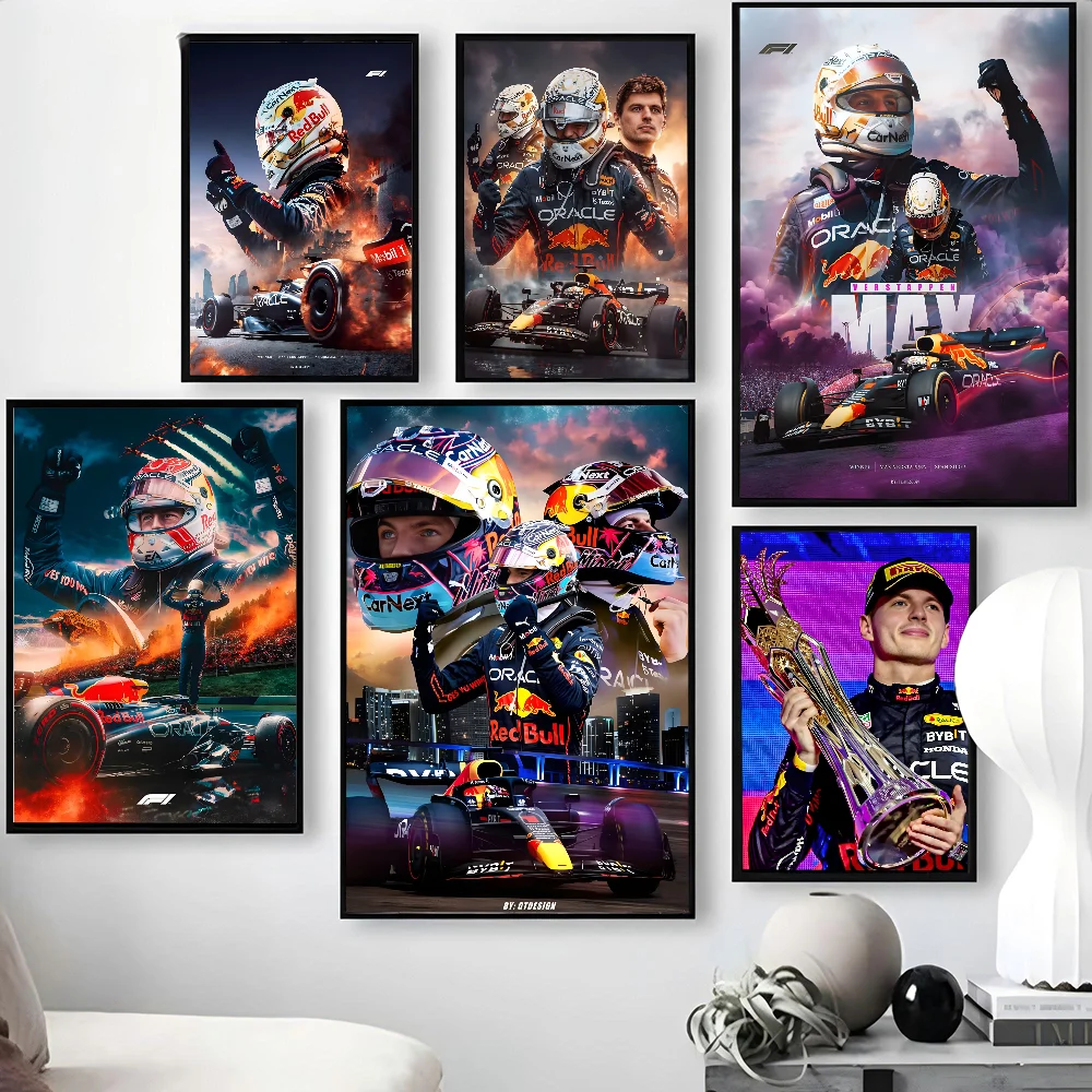 F1 Brazilian Grand Prix Winner V-Verstappen Poster Paper Print Home Living Room Bedroom Entrance Bar Cafe Art Painting Decoratio