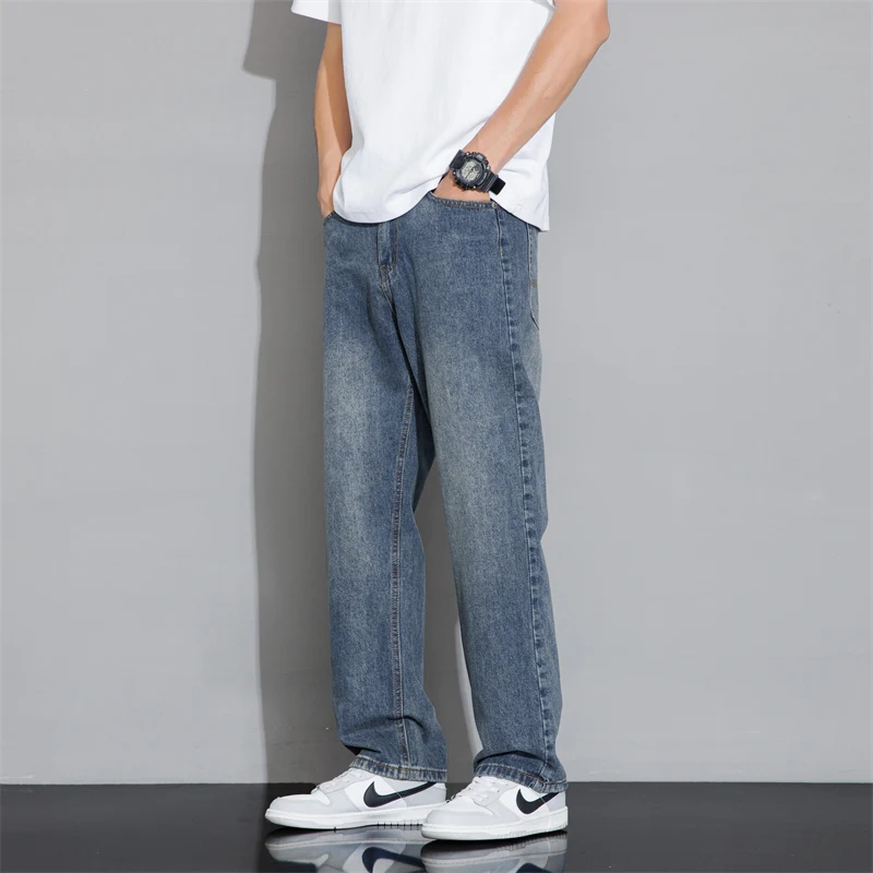 2026 Spring/Summer Jean Trendy Loose Straight Casual Versatile Long Pants Wide Leg Jeans