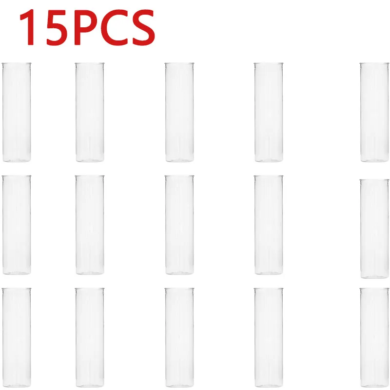 15pcs Clear Plastic Cylinder Vases Bulk Transparent Flower Vases for Tabletop Arrangement Wedding Centerpiece Home Decor