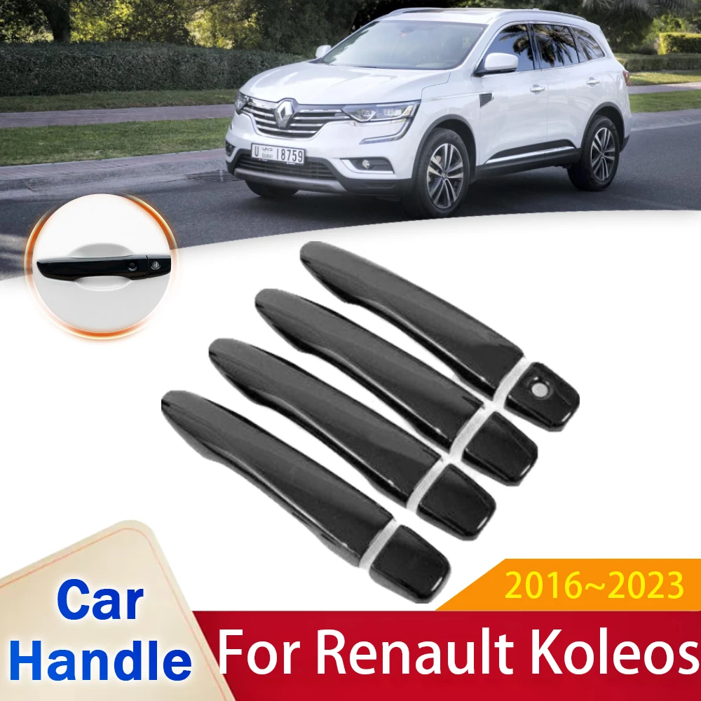 

For Renault Koleos HC Samsung QM6 2016 2017 2018 2019 2020 2021 2022 2023 Gloss Black Door Handle Cover Stickers Car Accessories