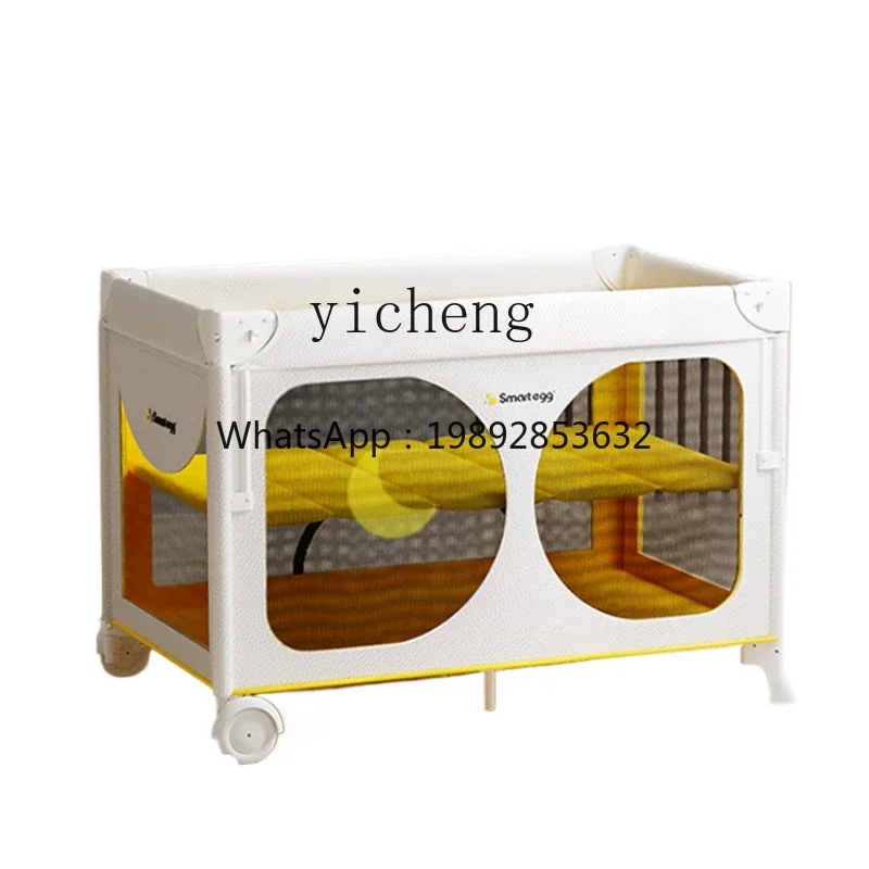 AG  Baby Bed Stitching  Portable Moving Wheels Foldable Baby Shaker