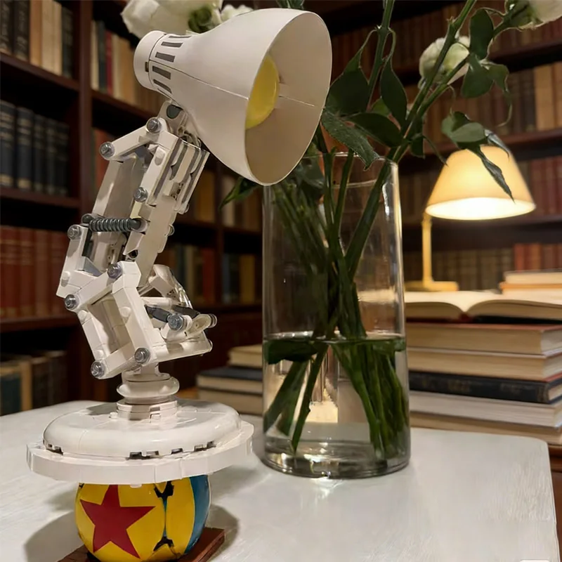 2025 جديد الإبداعية الكرتون 21357 613 قطعة مصباح غرفة ديكور بناء مجموعة لعبة المنزل المعيشة لفتاة صبي هدايا عيد الميلاد