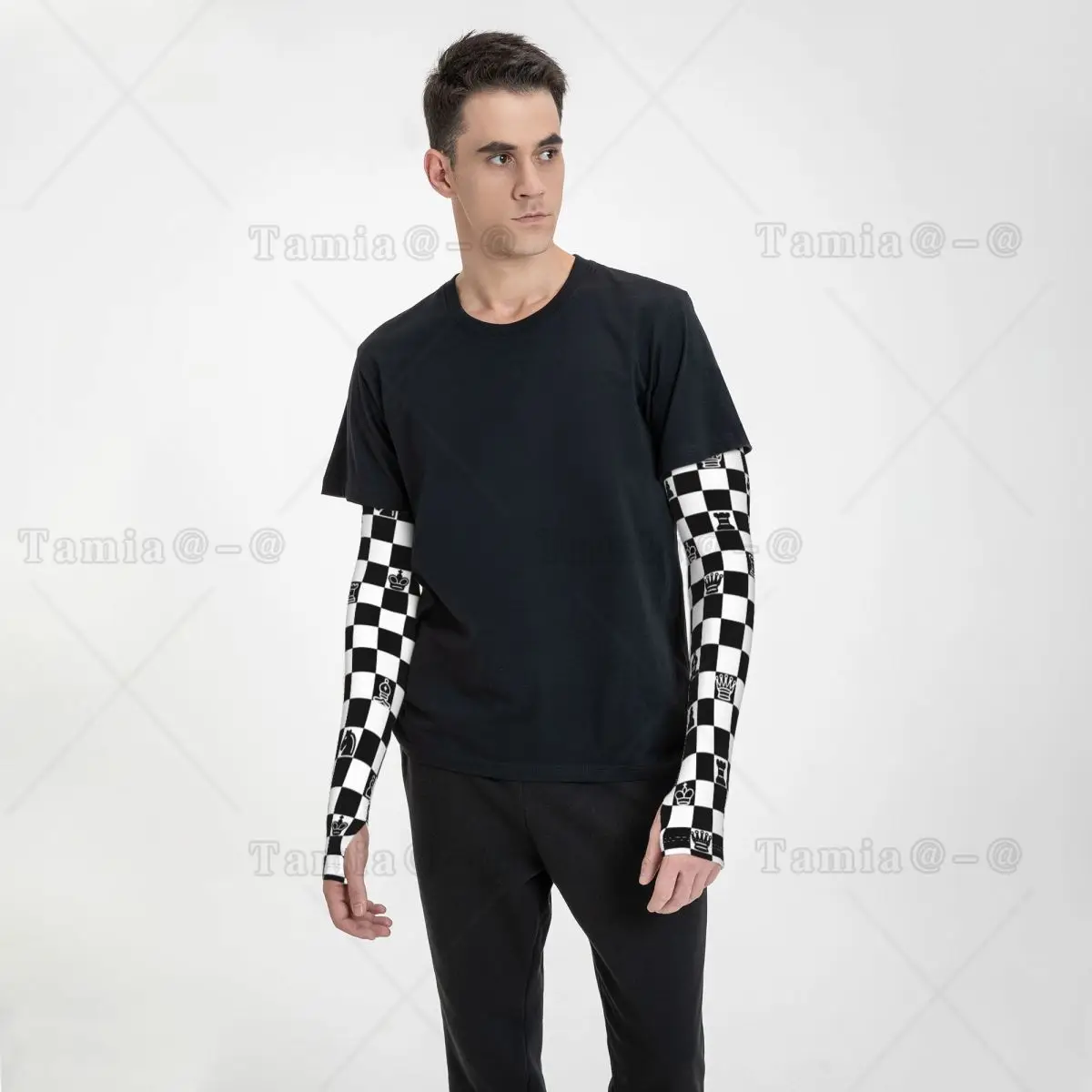 Manchons de bras d'échecs personnalisés, plus chauds pour femmes et hommes, jeu d'échiquier, Protection solaire UV, tatouage, couverture de sport, Compression, pêche
