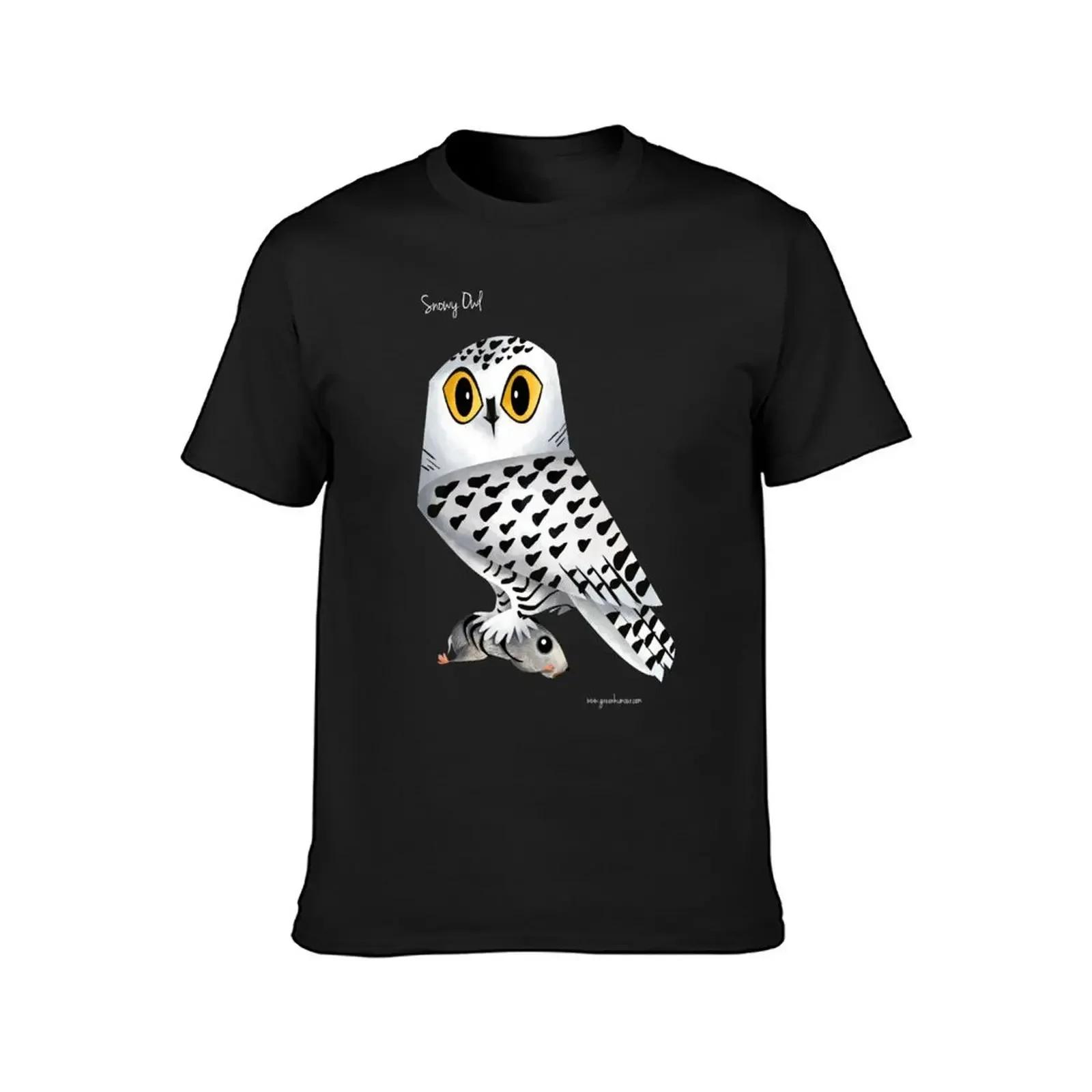 Snowy Owl with Lemming T-Shirt custom t shirt quick-drying graphic shirts customs workout shirts for men