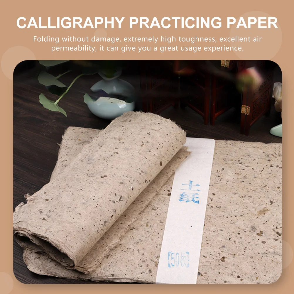 Handmade Paper Calligraphy Painting Supplies Lightweight Compact Size High Toughness No Infiltrating Fading Easy