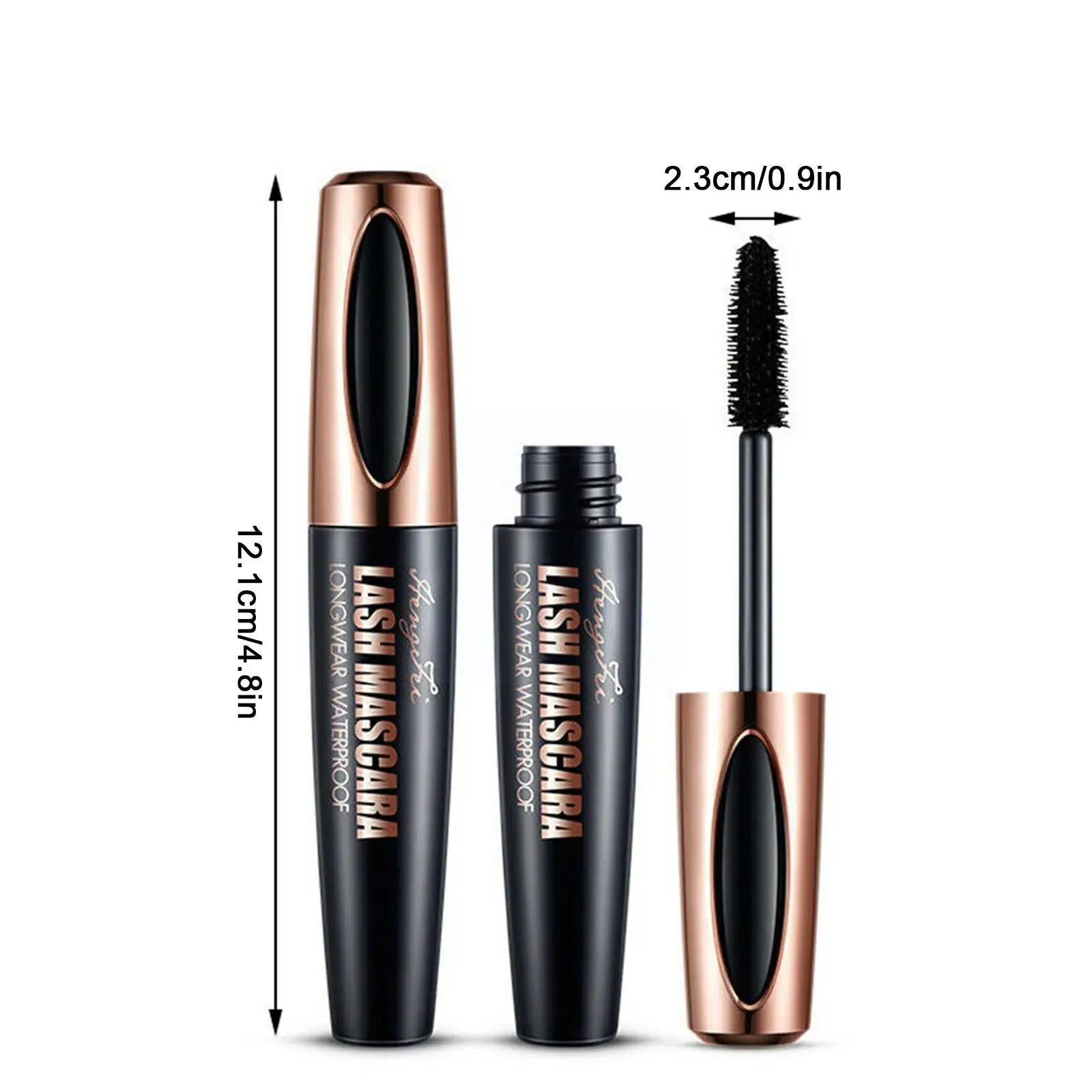 4d Fiber Curl Long Lasting Waterproof Mascara Easy To Dry Natural Mascara Thick Makeup Eyelash Long Cosmetics Black Eyelash Soft