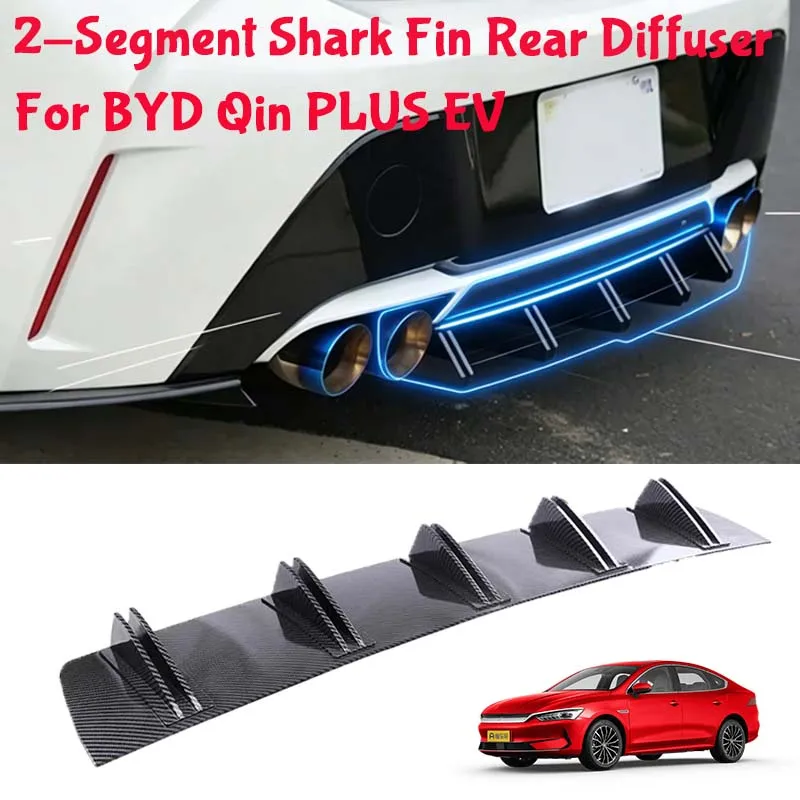 For BYD Qin PLUS EV Shark Fin Rear Diffuser Split Chassis Spoiler Auto Aerodynamic Parts Aerodynamic Modification
