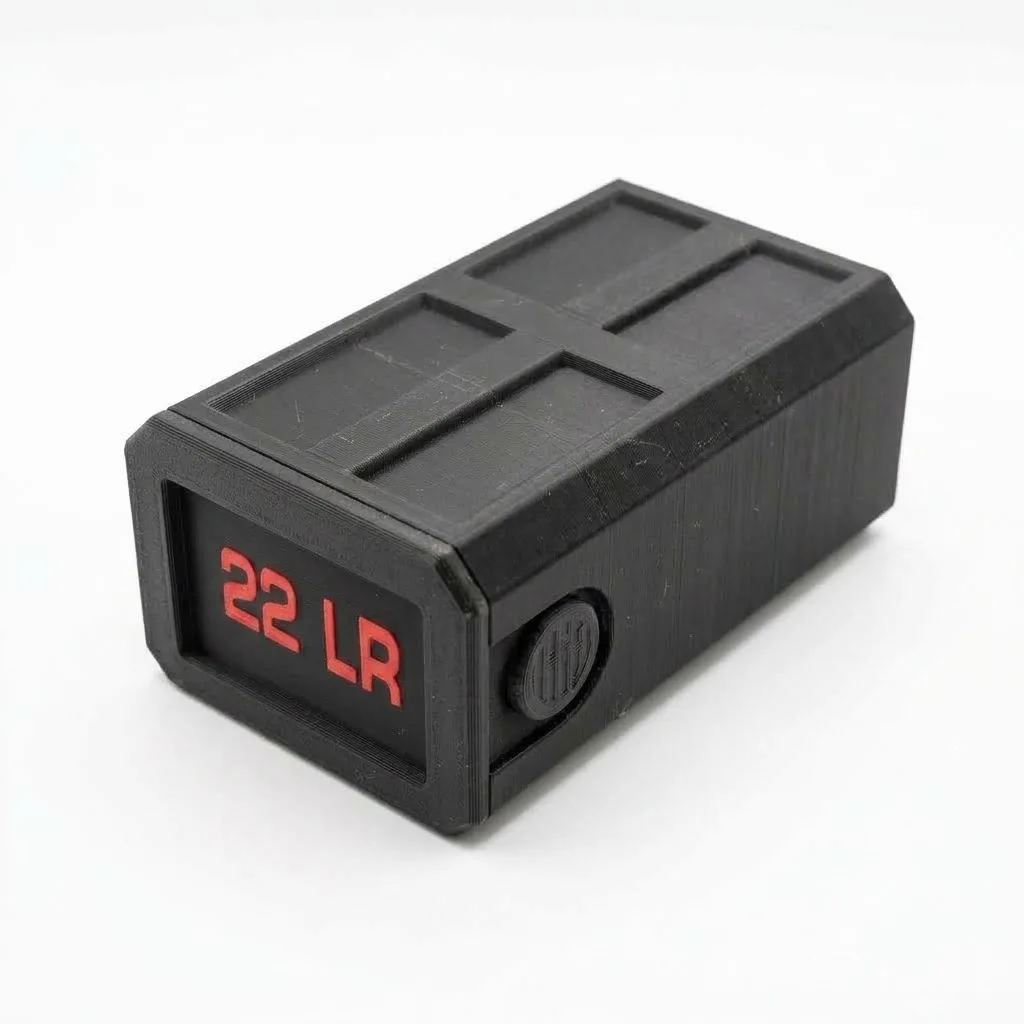 .22LR Pull-Out Ammunition 50 round set Storage Box Tactical Style Desktop Bullet Organizer