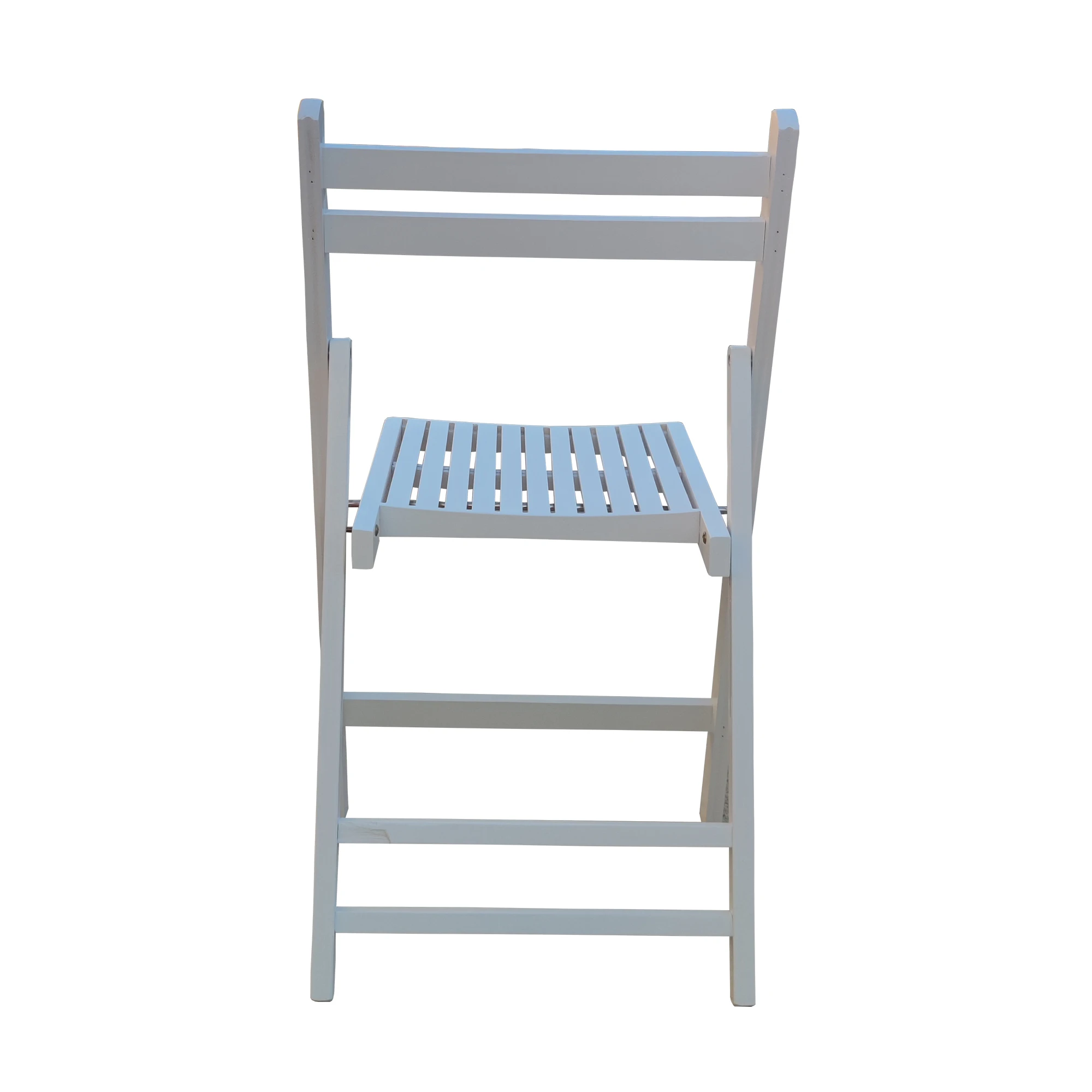 Slatted Wood Folding Special Event Chair - White Set Of 4 Folding Chair Foldable Style