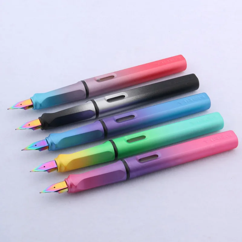 High quality brand fashion color Gradient EF Nib BLUE purple aurora Fountain Pen Stationery Office school supplies image 4