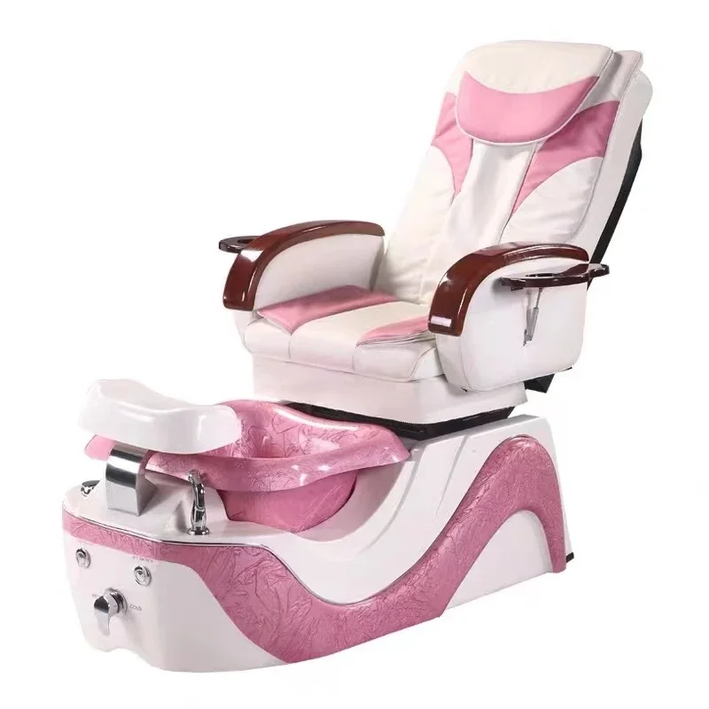 Affordable No Plumbing Luxurious pink Princess Throne Spa  king Pedicure Chair and Nail Supply for Girls