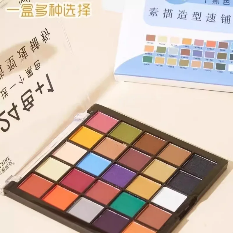 24 Colors Soft Pastel Powder Naturally blending Sketch Styling Quick Powder for Charcoal Sketching Art Painting Supplies view 6