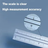 Deli Metal Ruler School Drawing Measuring Triangle Ruler for Kids Learning Angle Straight Ruler Set Office Accessories Supplies 4
