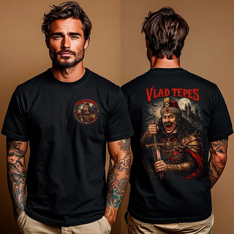 El Príncipe Picador de Wallachia, Idea de Regalo Gótica | Regalo oscuro para fanáticos del terror | Camiseta de Guerrero Medieval Oscuro Vlad Drácula