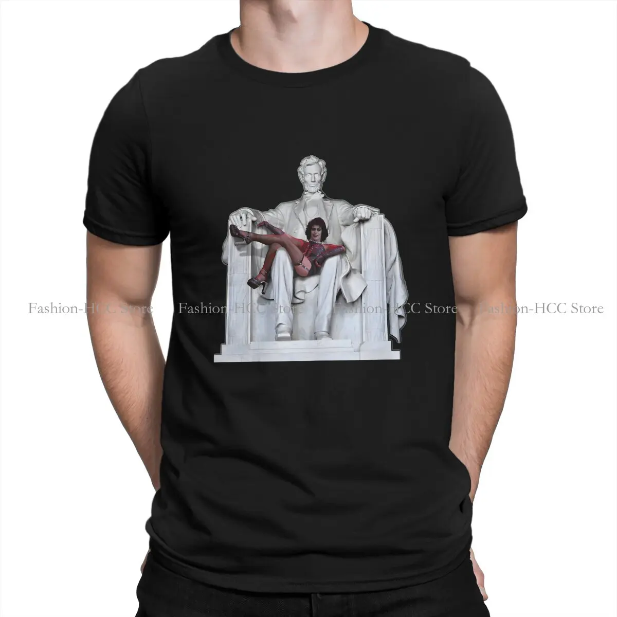 Frank Furter At The Lincoln Memorial Newest Polyester TShirts The Rocky Horror Picture Show Men Style T Shirt Round Neck