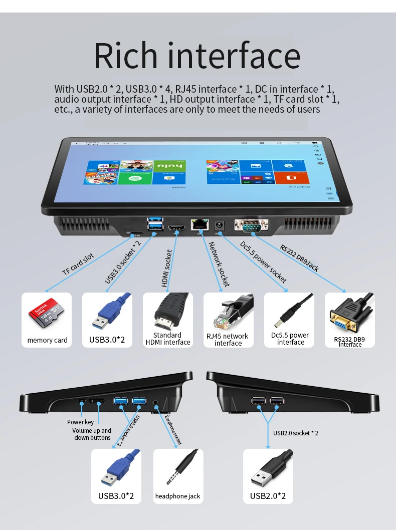 Pc Gaming Computer CENAVA H116 High Speed Cpu 11.6inch 1920*1080 Ips 8GB 180GB Mini Pc Tablet I3 Gaming Computer