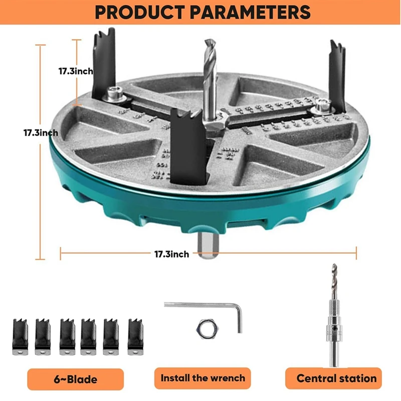 Adjustable Punching Saw Tool For Drilling, Hole Saw, Adjustable Punching Saw Diameter 1.8-5IN, Wood Working Tools Durable