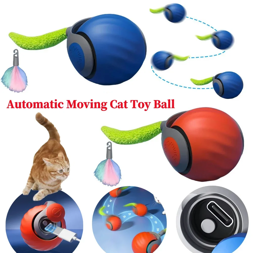 ألعاب القطط الأوتوماتيكية، ألعاب القطط الذكية، لعبة القطط ذات الذيل السريع مع ألعاب كروية تفاعلية بديلة للقطط #1