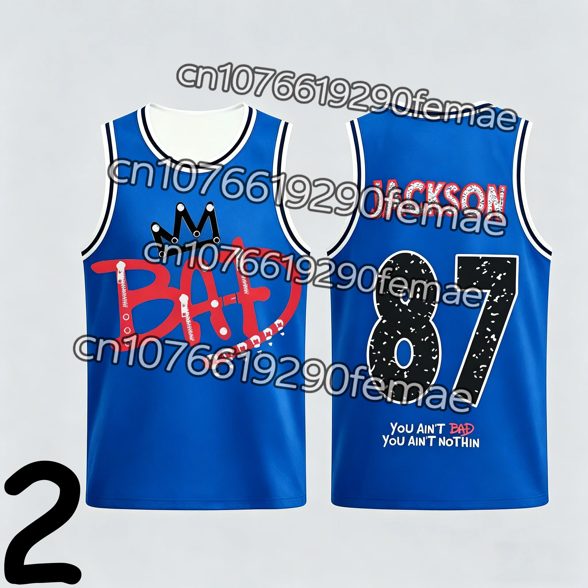 2026 New Summer Michael Jackson Bad 87 T-Shirt Kids Adult Matching Black Athletic Vest Basketball Jersey Music Fan Apparel