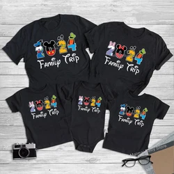 Roupas engraçadas de Mickey Minnie família combinando, primeira Disneyland Trip Shirts, Papai Mamãe e Filhos Tshirt, Roupas de Bebê, Look, 2024