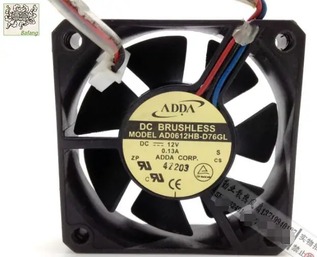 

Ltsf For ADDA AD0612HB-D76GL DC 12V 0.13A 60x60x15mm 3-Wire Server Cooling Fan