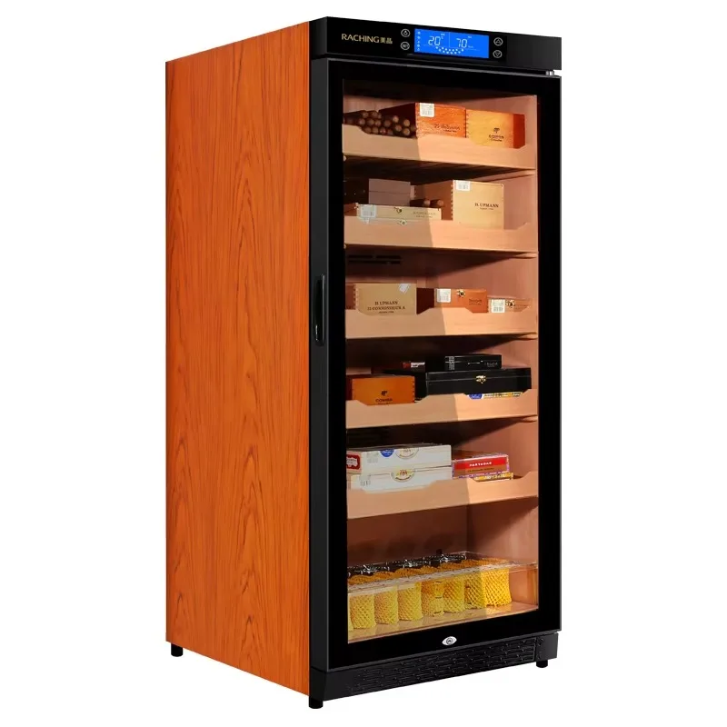 

cigar humidor with electronic temperature and humidity control and Spanish cedar wood