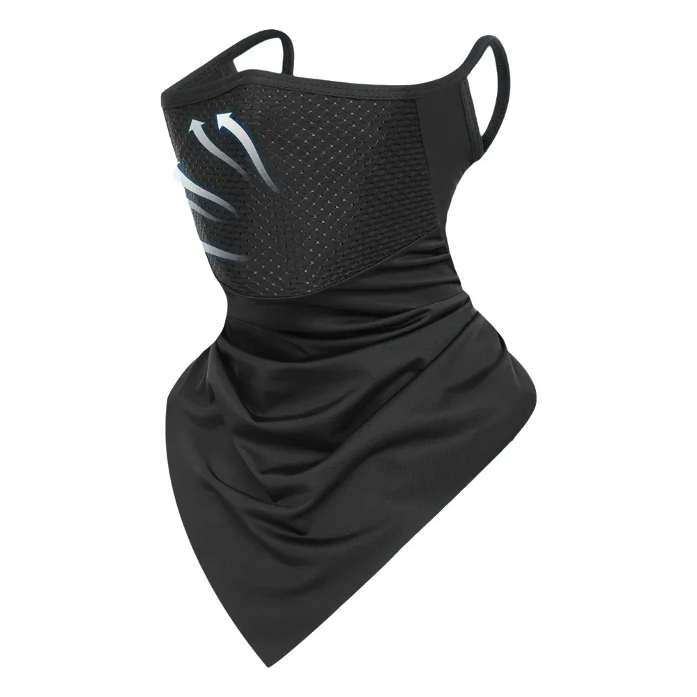 AliExpress UV Protection Mask Ice Silk Breathable Riding Mask Quick-drying Sunscreen Ear Scarf Men Women Bicycle Neckerchief Headwear