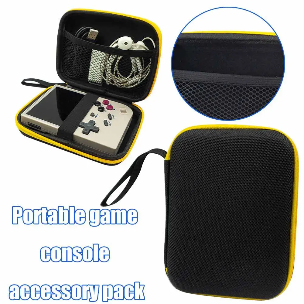 3.5Inch Black Case for Handheld Video Game Bags Console Waterproof Carry Bags for RG35XX Case Retro Handheld Game Console C V9B6