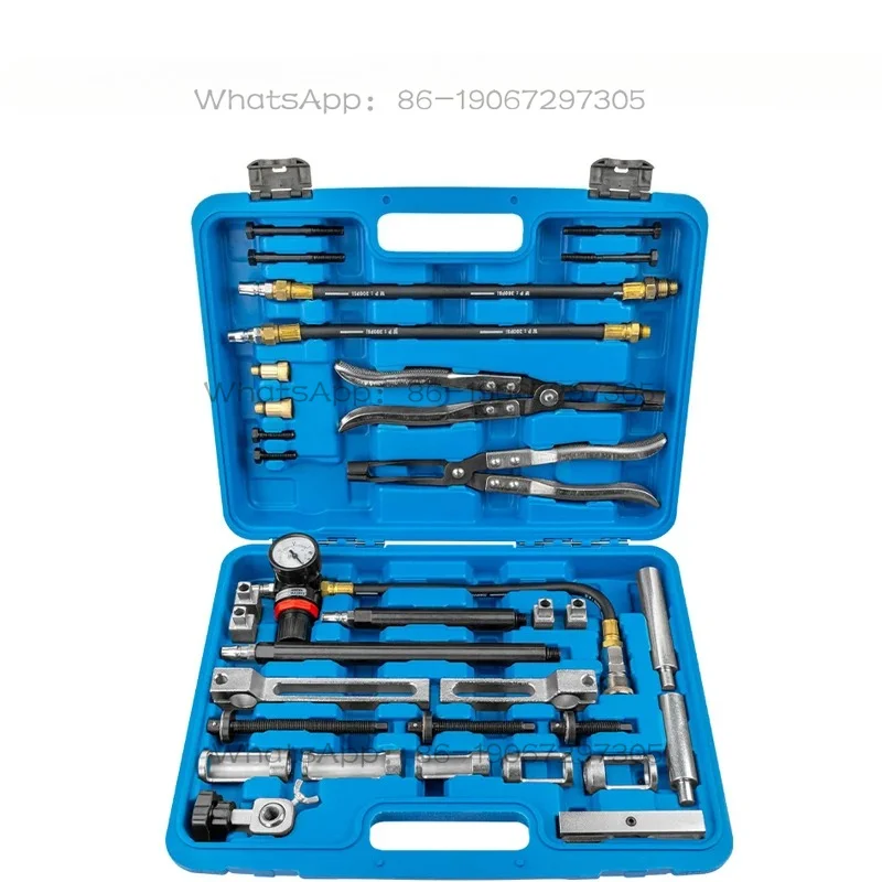 

Cylinder Head Service Set Tool Kit Valve Spring Compressor Removal Installer Replacement