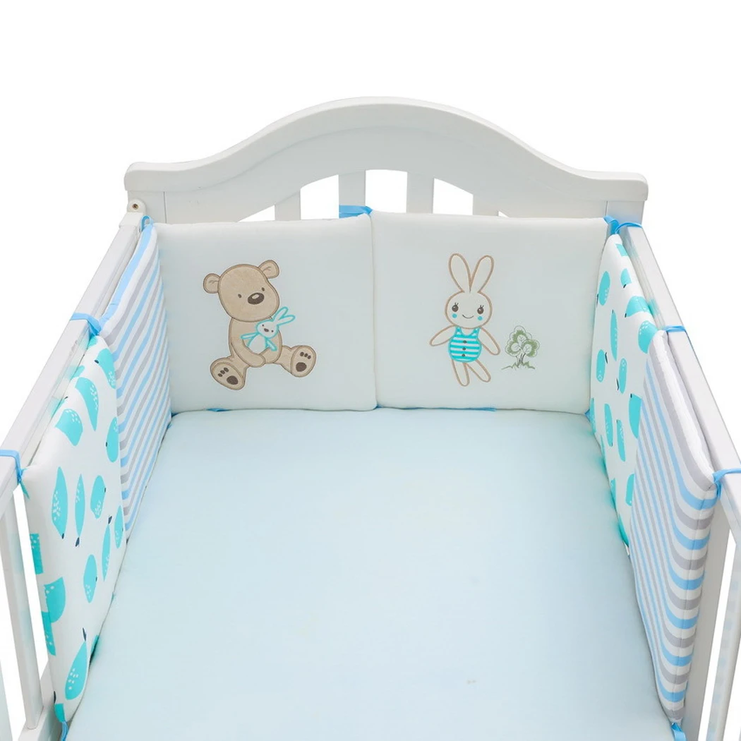 Foldable Baby Bed Bumper Cotton Baby Crib Protection Pad Multicolor Cot Bumpers In Crib For Newborns