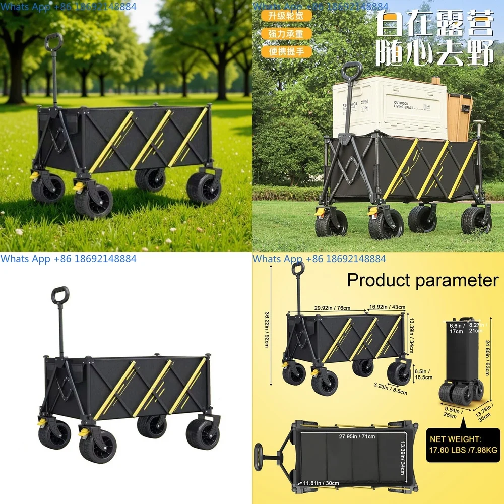 

Camping Pet Cart Outdoor Camping Cart Picnic Cart Portable Folding Shopping