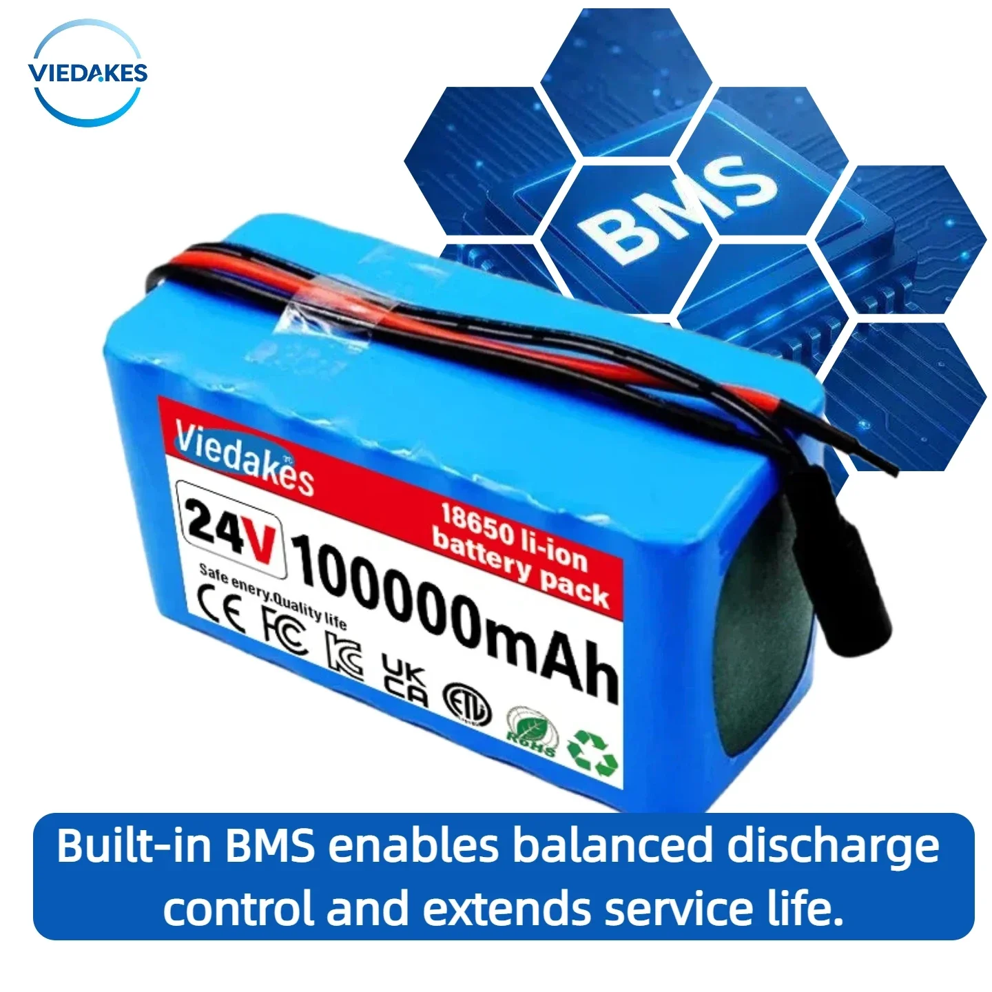 🚀 بطارية أصلية 24 فولت 100 أمبير في الساعة، حزمة بطارية ليثيوم أيون 7S3P 18650، لسيارة لعبة الكرسي المتحرك الكهربائية استبدال البطارية، مع شاحن ✘